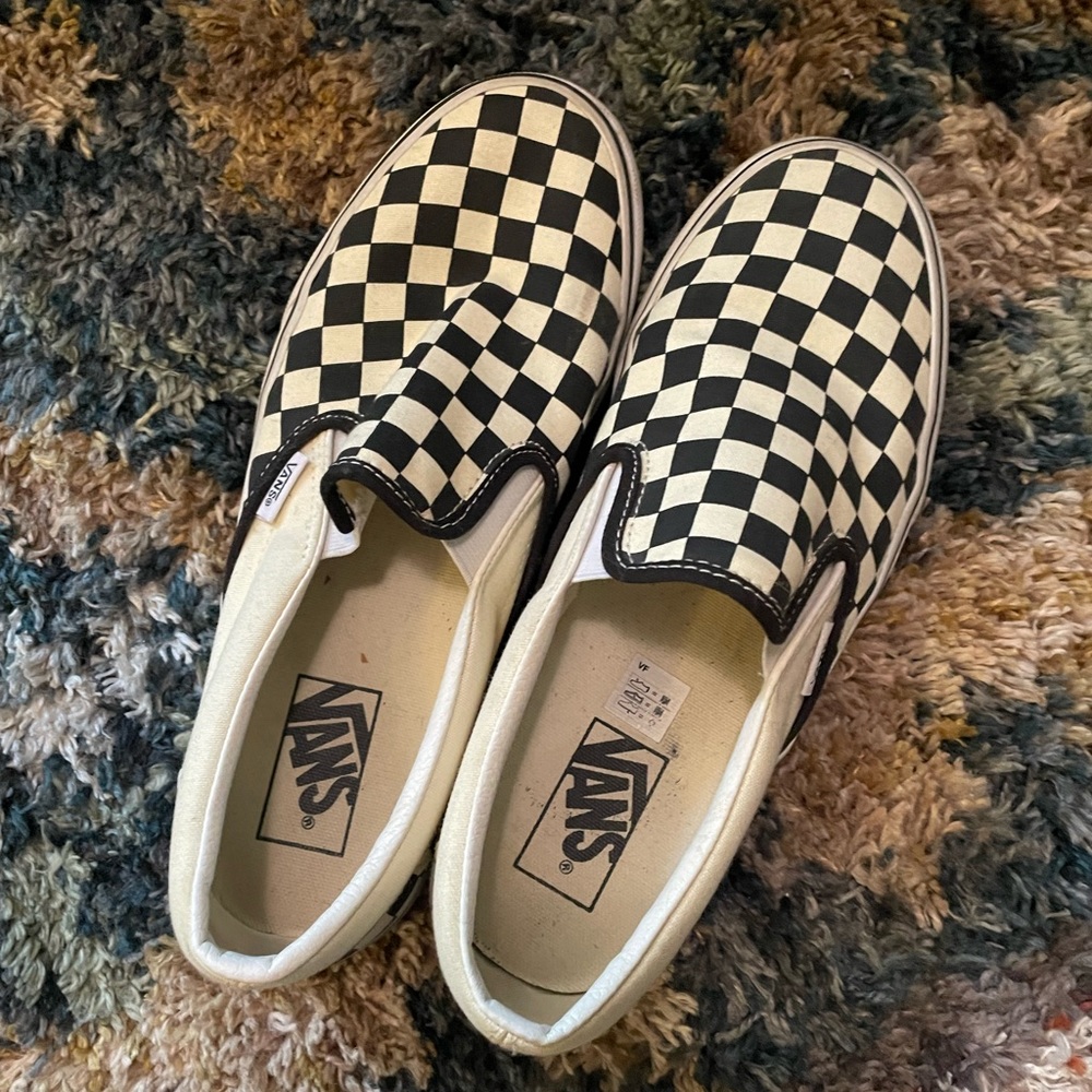 Vans checkerboard slip ons